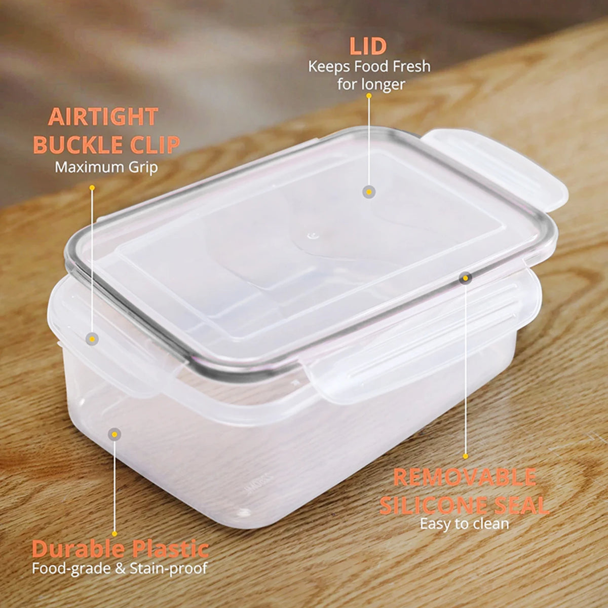 24 Pcs Food Storage Containers Set for Fruits Vegetables Restaurant Kitchen Includes Storage Labels And Pens