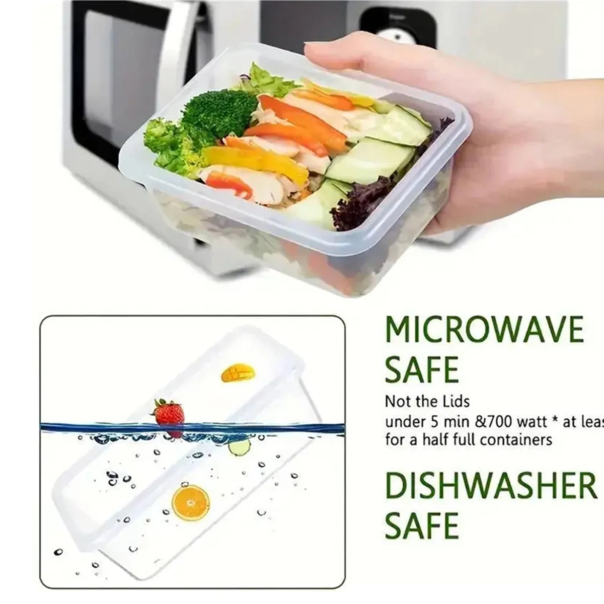24 Pcs Food Storage Containers Set for Fruits Vegetables Restaurant Kitchen Includes Storage Labels And Pens