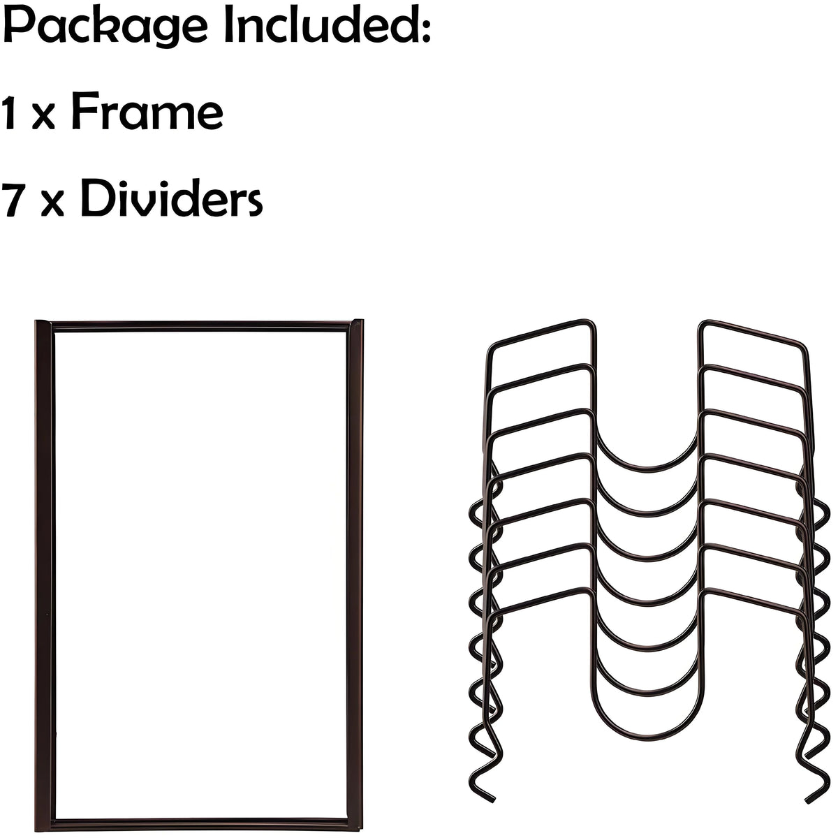 7-Slot Pot Lid Organizer Rack | Adjustable Cabinet & Countertop Storage | Natural Wood Bakeware Holder for Neat Kitchens