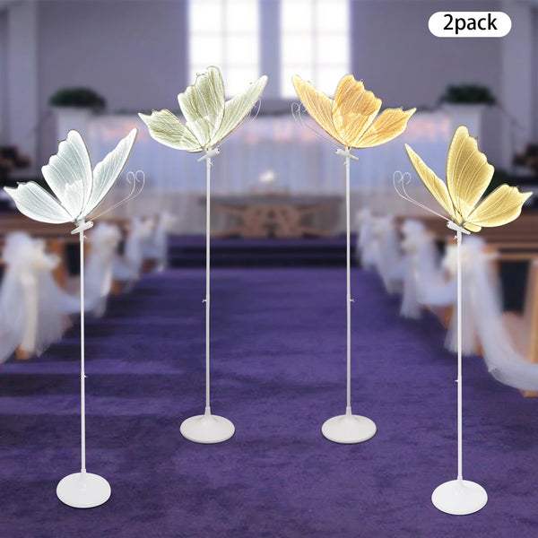 110V 2pcs Creative Wedding Butterfly Led Floor Lamp Butterfly Hanging Light Romantic Hanging Wedding Butterfly Decoration Props