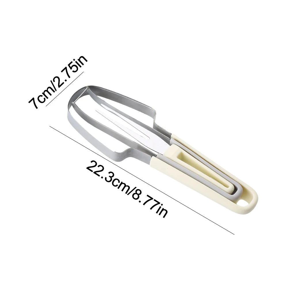 3-in-1 Watermelon Fork Slicer Cutter Watermelon Popsicle Cutter Stainless Steel Watermelon Fruit Fork Portable Kitchen Gadgets