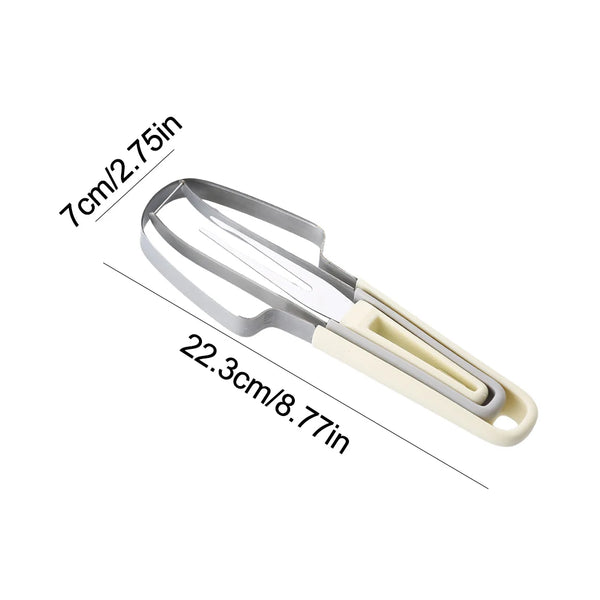 3-in-1 Watermelon Fork Slicer Cutter Watermelon Popsicle Cutter Stainless Steel Watermelon Fruit Fork Portable Kitchen Gadgets
