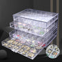 120 Grids Nail Art Storage Case 5-layer Drawer Acrylic Clear Organizer Box
