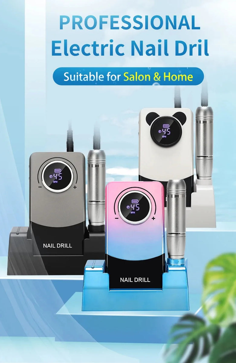 45000RPM Nail Drill Electric Professional Lathe Machine  Sander Manicure Polisher Pedicure Gel Motor File Mill Toenail Grinder