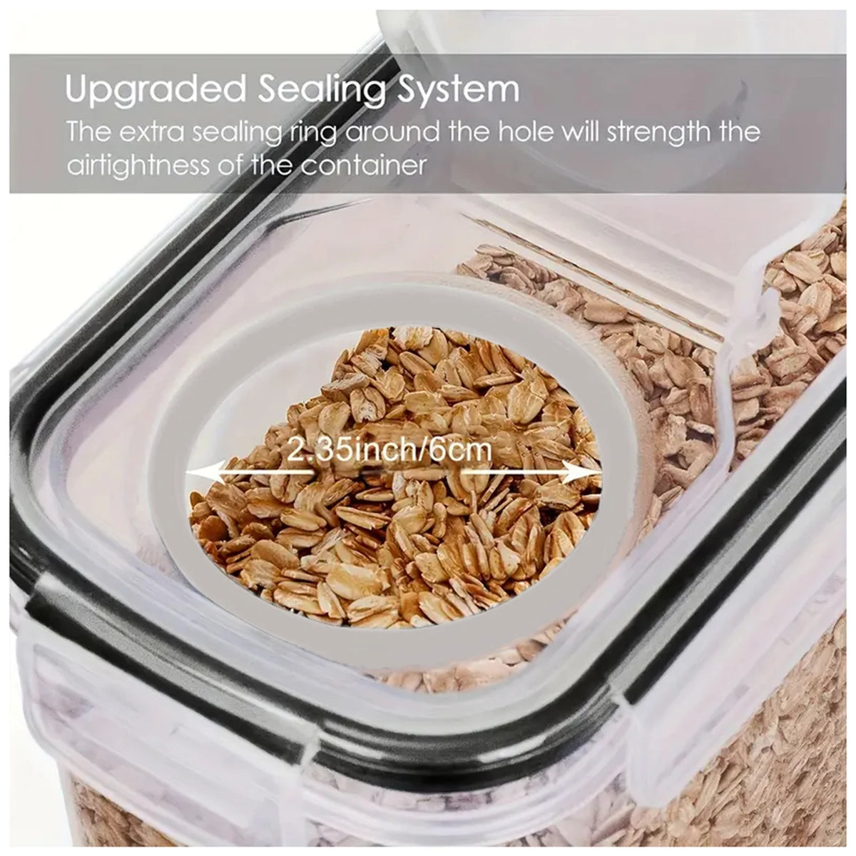 4pcs4l  Large Food Storage Containers With Lids, Airtight Food Storage Containers For Kitchen Pantry Organization And Storage