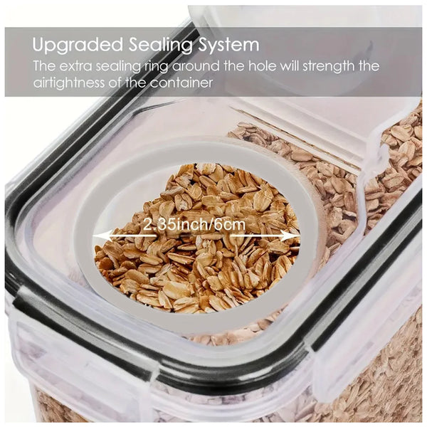4pcs4l  Large Food Storage Containers With Lids, Airtight Food Storage Containers For Kitchen Pantry Organization And Storage