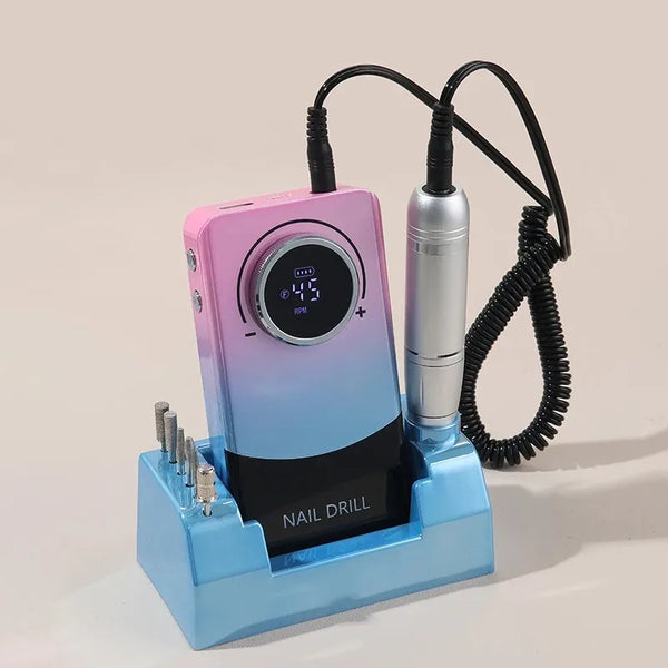 45000RPM Nail Drill Electric Professional Lathe Machine  Sander Manicure Polisher Pedicure Gel Motor File Mill Toenail Grinder