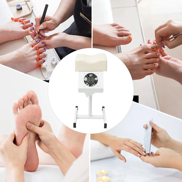Pedicure Stool Chair  Adjustable Manicure Footrest  Salon Lift Stool  with Vacuum Cleaner  18.9-26.77in