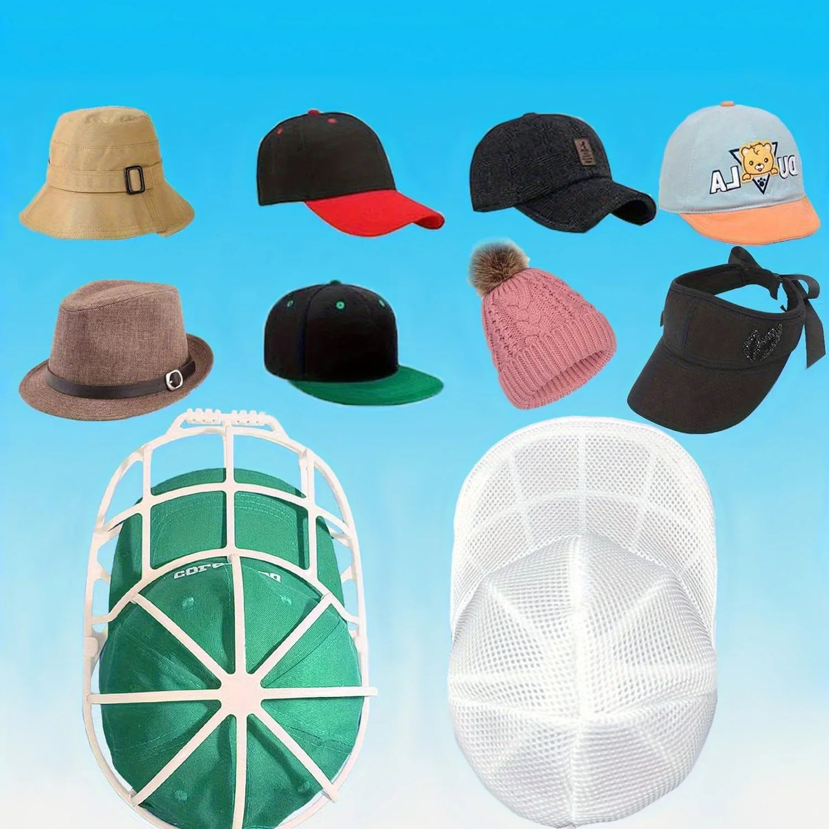 2Pcs/set Hat washing Cage
