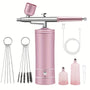 Air Compressor Airbrush Painting Airbrush Electric Airbrush Air Pump Suitable for Painting Art Beauty Makeup Nail Tattoo Body Painting Ceramic Spray Cake Making Furniture Leather Goods Repair Model Coloring, Gift