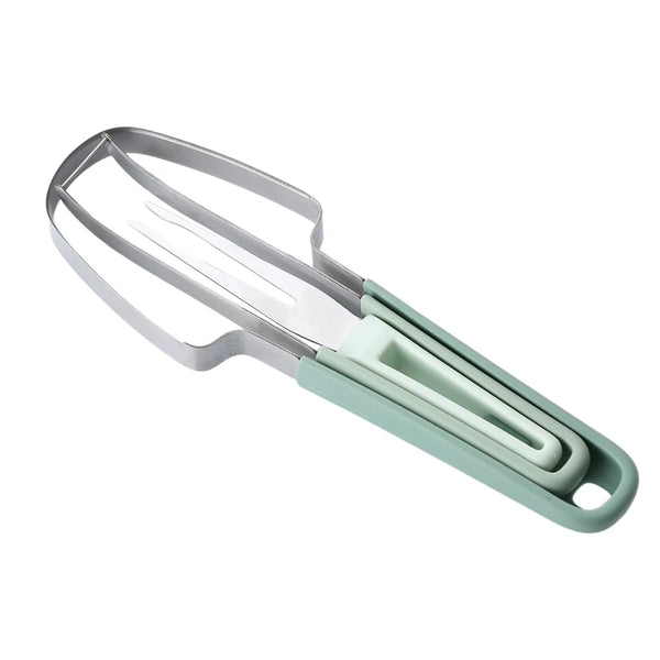 3-in-1 Watermelon Fork Slicer Cutter Watermelon Popsicle Cutter Stainless Steel Watermelon Fruit Fork Portable Kitchen Gadgets