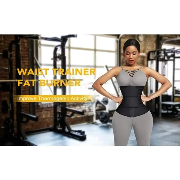 Women’s Waist Trainer with Double Belt & Zipper