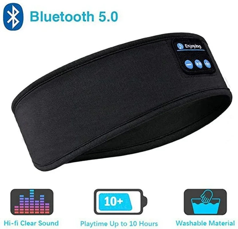 Bluetooth Earphones Sports Sleeping Headband Elastic Wireless Headphones Music Eye Mask Wireless Bluetooth Headset Headband