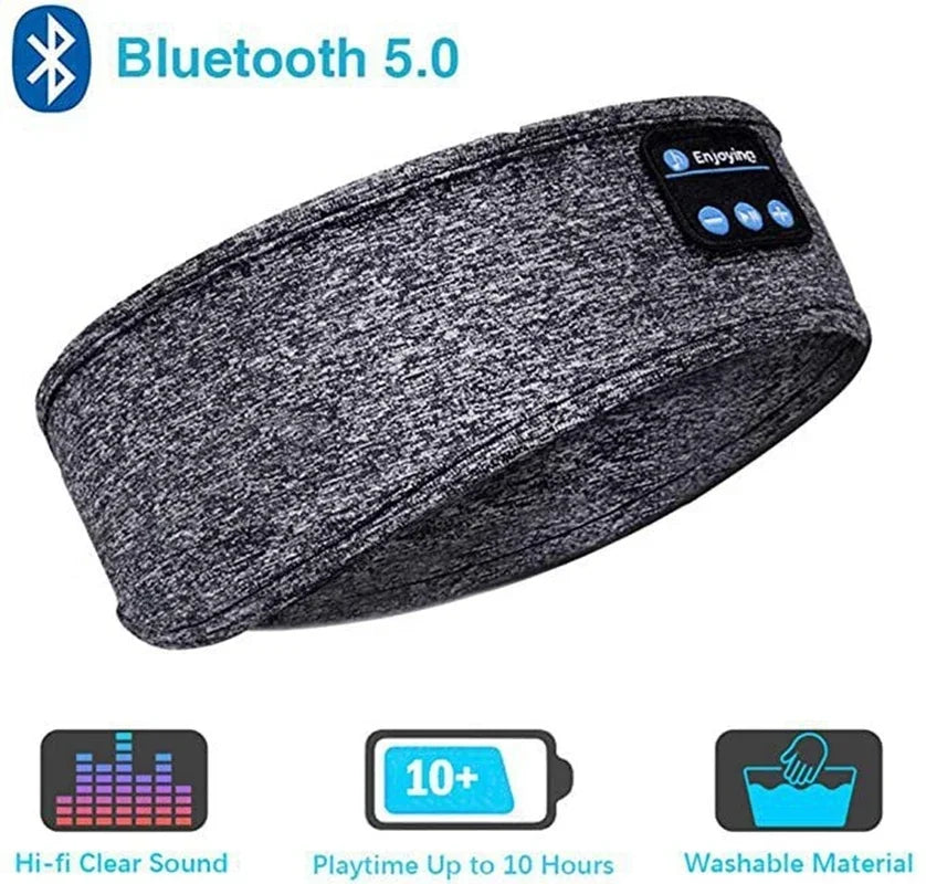 Bluetooth Earphones Sports Sleeping Headband Elastic Wireless Headphones Music Eye Mask Wireless Bluetooth Headset Headband