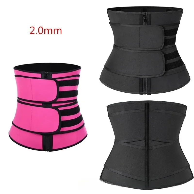 Women’s Waist Trainer with Double Belt & Zipper